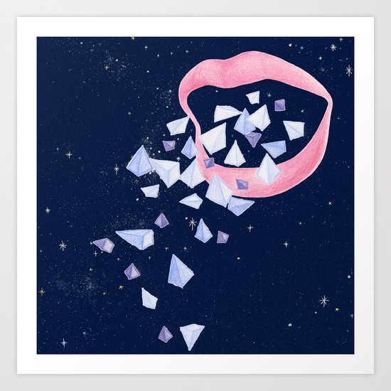 Your words are diamonds Art Print
