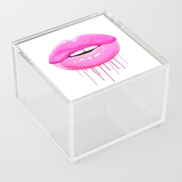 Pink lips Acrylic Box