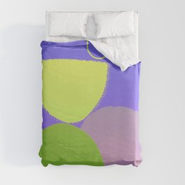 Colorful 80s Arches and Circles Balance Retro Duvet Cover