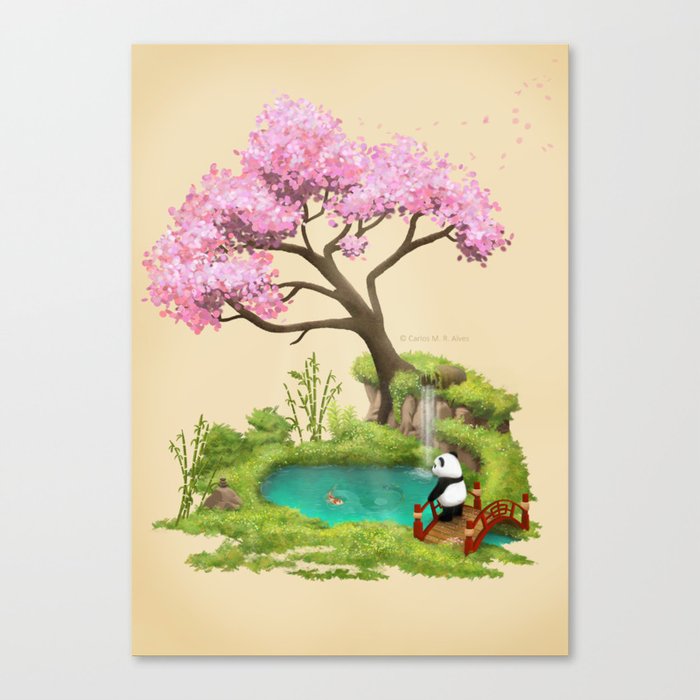 Anjing II - The Zen garden Canvas Print