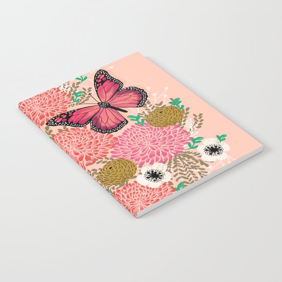 Monarch Florals by Andrea Lauren Notebook
