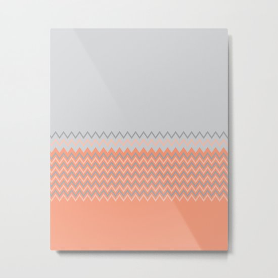 Spring Chevron Metal Print