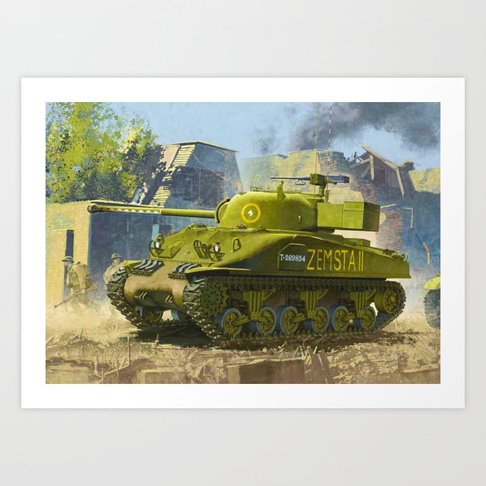 Sherman Tank Art Print