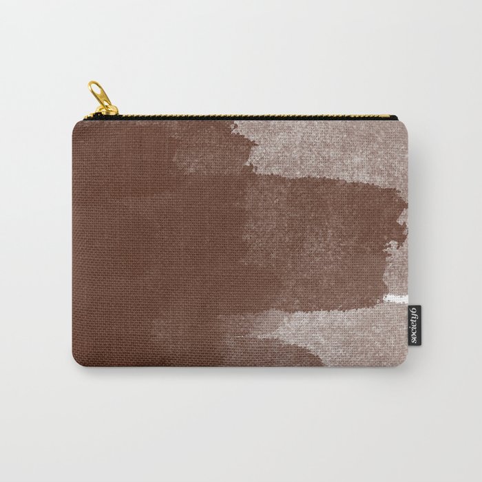 Earth Study - Abstract Contemporary Painting in Brown 1 Carry-All Pouch