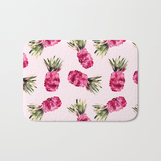 Pink Pineapples Bath Mat