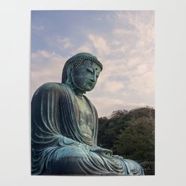 Meditating Buddha in Kamakura Japan Poster