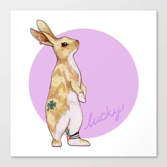 Lucky Bunny Canvas Print