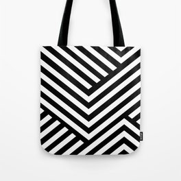 Black and White Stripes Tote Bag
