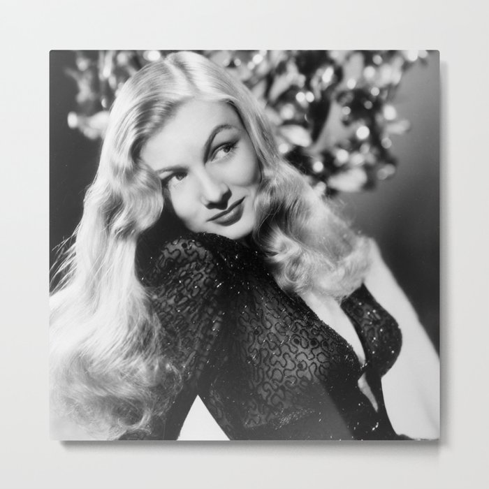 Veronica Lake, Hollywood Starlet black and white photograph / black and white photography Metal Print