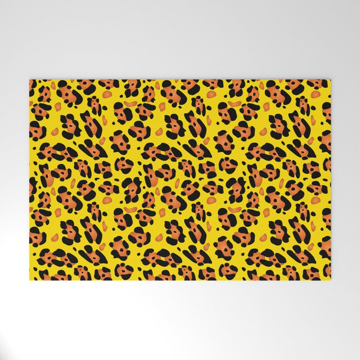 65 MCMLXV Yellow Cosplay Leopard Pattern Welcome Mat