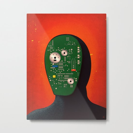 Robots Have Feelings Too Metal Print