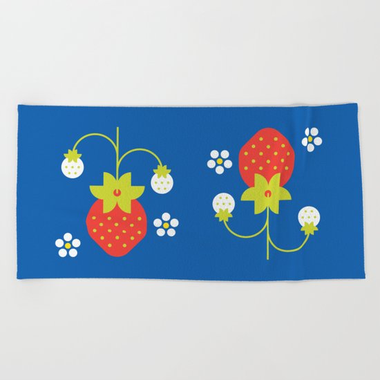 Fruit: Strawberry Beach Towel