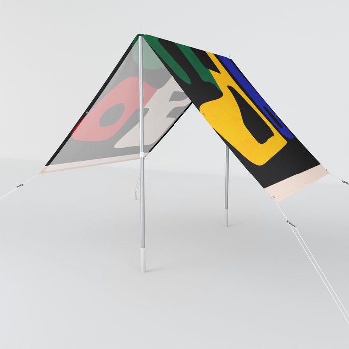 Modern Abstract Colorful Shapes 6 Sun Shade