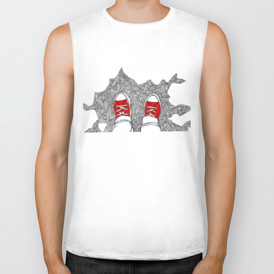 Selfie. Doodle. Biker Tank