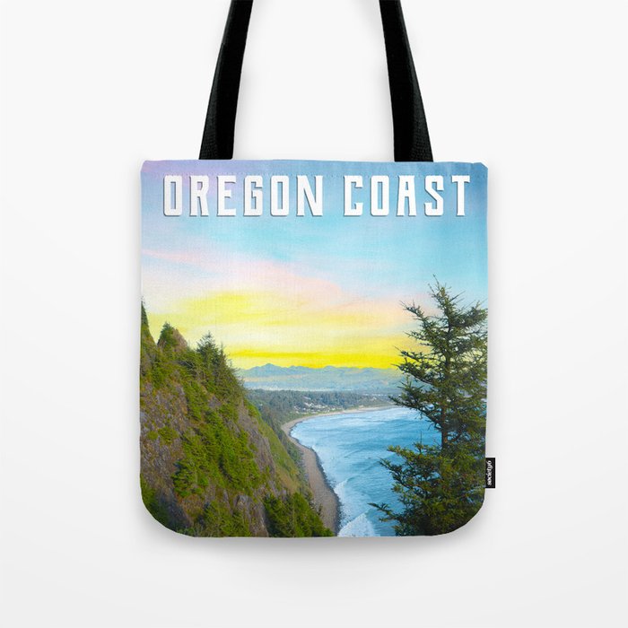 Oregon Coast Sunset and Ocean Views Tote Bag