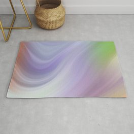 Rainbow Colorful Abstract Wave Pattern Area & Throw Rug