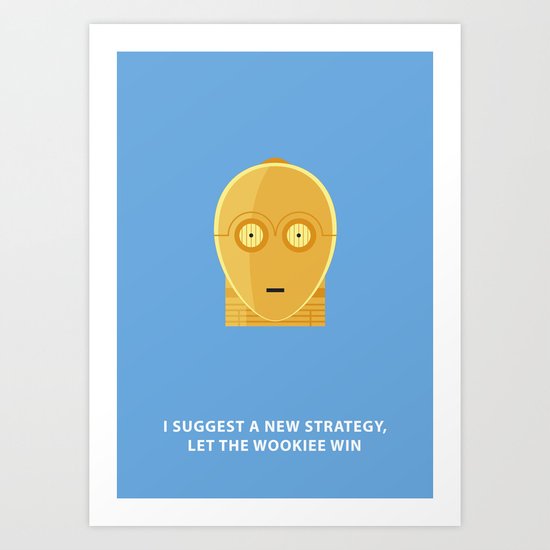 Star Wars Minimalism - C3PO Art Print