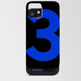 Number 3 (Blue & Black) iPhone Card Case