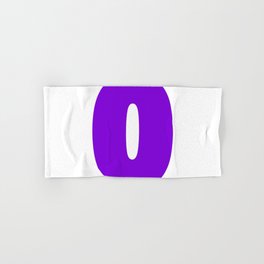 0 (Violet & White Number) Hand & Bath Towel