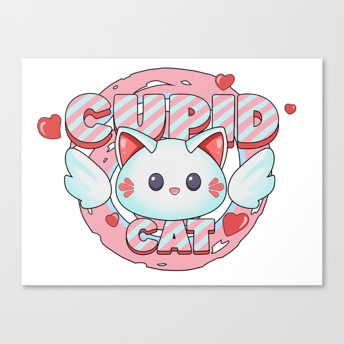 Cupid Cat Canvas Print