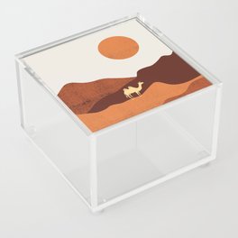 a lost camel in the desert Acrylic Box