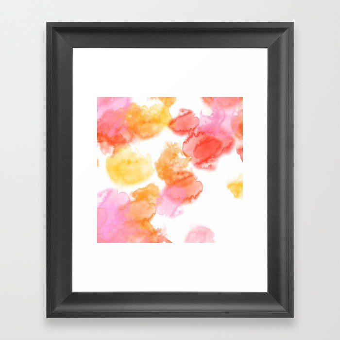 4 Abstract Watercolor Petal Floral 220521 Valourine Digital Original  Framed Art Print