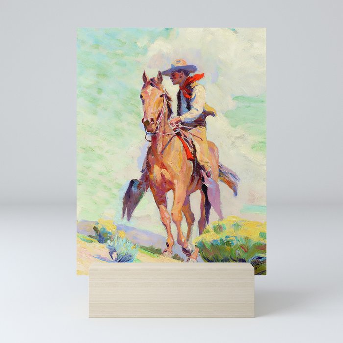 “The Cowpuncher” by W Herbert Dunton Mini Art Print