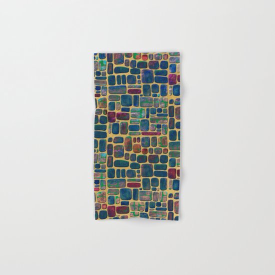 Abstract Tile Mosaic Hand & Bath Towel