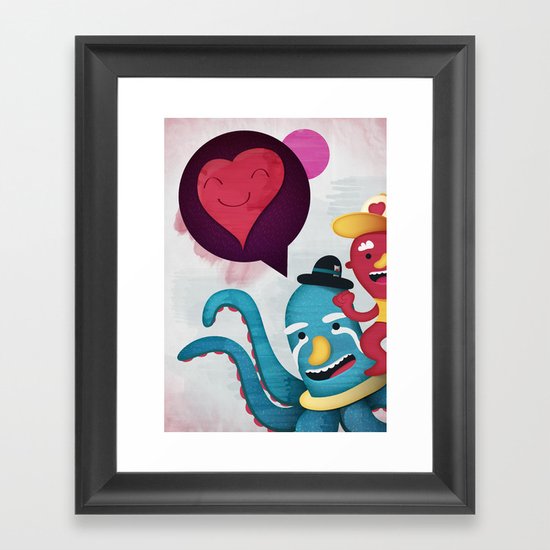 Pushing Love Like Pimps Framed Art Print