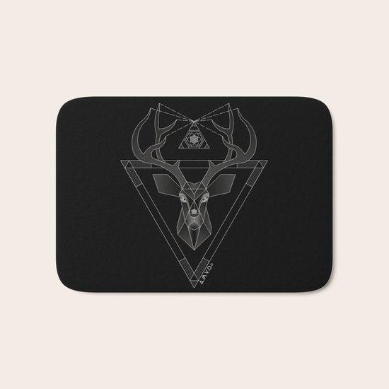 Geometric Deer Bath Mat