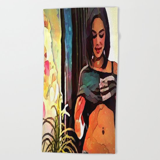 Crumpled Crosses Beach Towel