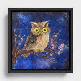 Midnight owl  Framed Canvas