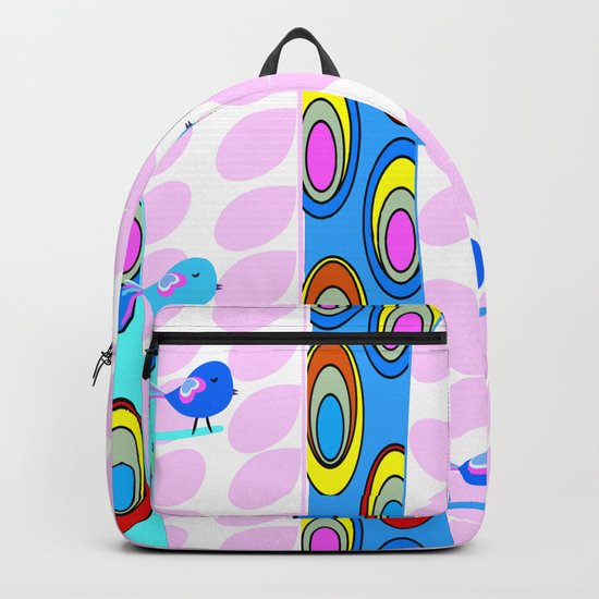 Birds and colorful trees Backpack