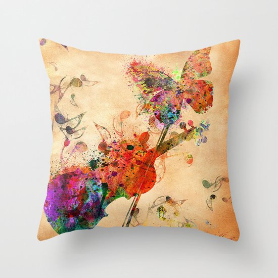 music Throw Pillow