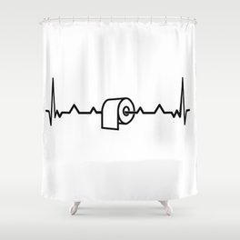 EKG Toilet Paper  Shower Curtain
