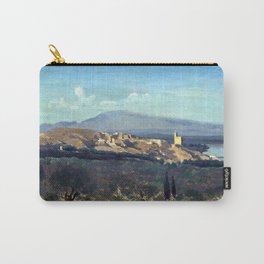 Jean-Baptiste-Camille Corot Villeneuve-les-Avignon Carry-All Pouch | France, Oil, Nature, Landscape, Painting, Mountain, French, Romanticism, Realism, Natural 