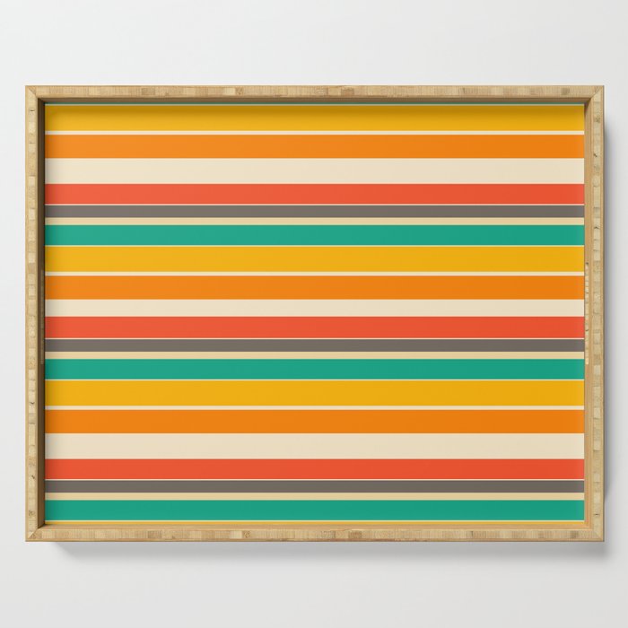 Retro 70S Stripes 1 Serving Tray