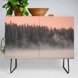 Pink Foggy Forest Credenza