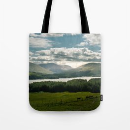 Lake in scottish Highlands Tote Bag