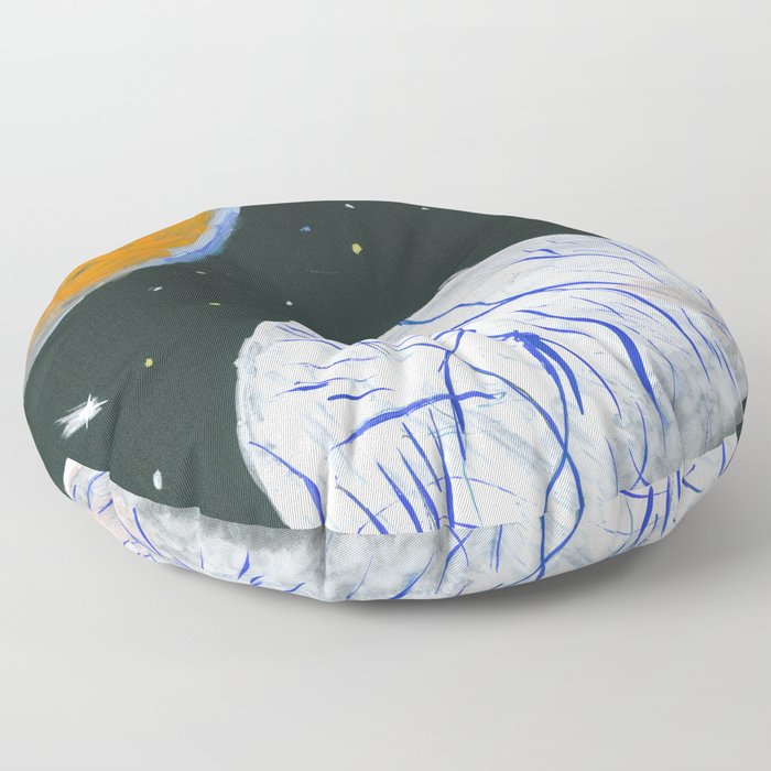 Europa and Io Floor Pillow
