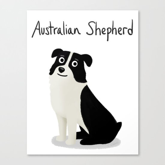 Australian Shepherd - Cute Dog Series Canvas Print