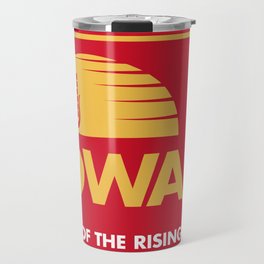 Iowa: Land of the Rising Corn - Red and Gold Edition Travel Mug