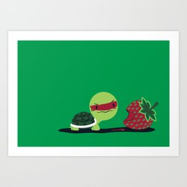 Strawberry Turtle Art Print
