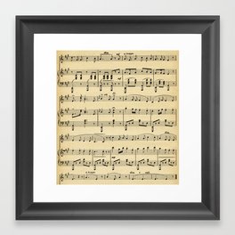 Antique Sheet Music Framed Art Print
