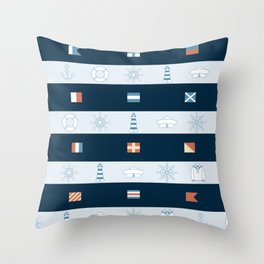 Nautical Theme Design Throw Pillow