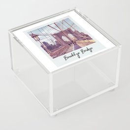 Brooklyn Bridge Vintage Style Photo Acrylic Box