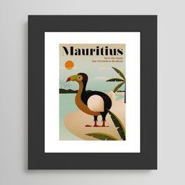 Mauritius - Vintage  Travel Poster Framed Art Print