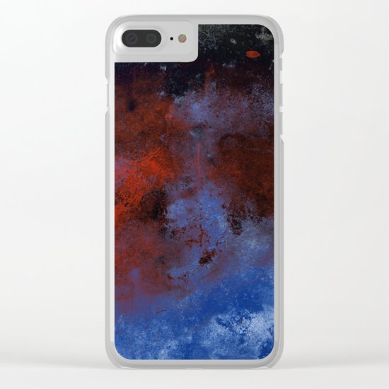 Turmoil - Acrylic Abstract Painting Clear iPhone Case