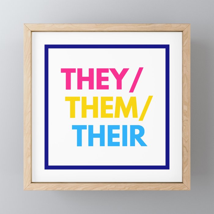 Pansexual Nonbinary Pride Framed Mini Art Print