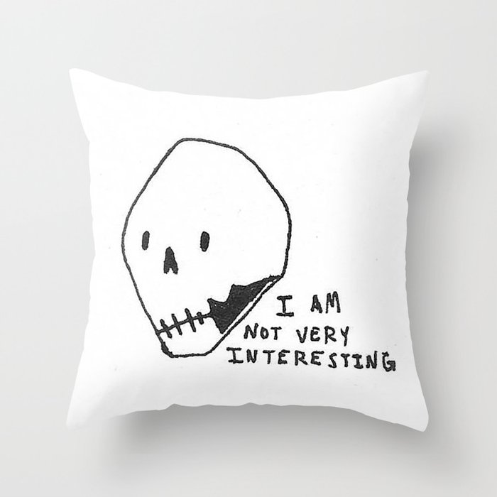 notinteresting Throw Pillow